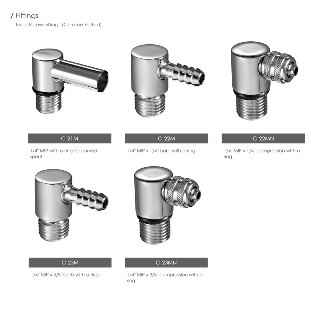 配件-黄铜弯头配件(镀铬）